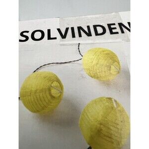 IKEA SOLVINDEN LED String Light 12 Lights Battery Operated paper lantern outside